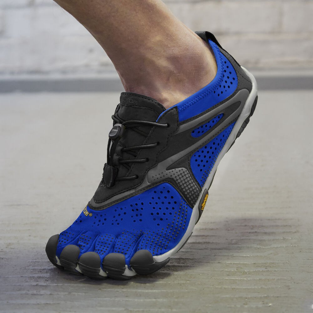 Vibram FiveFingers Herre Løbesko Blå/Sort - V-Run - 6172WFJHZ